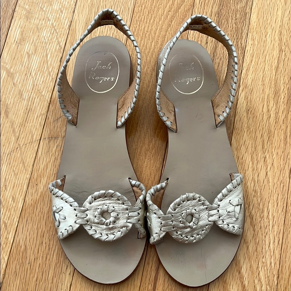 Jack Rogers Women's Tan and Cream Sandals
